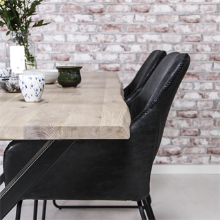 Plankebord i massiv eg 295x95 cm, valgfri farve (Model: Curve)